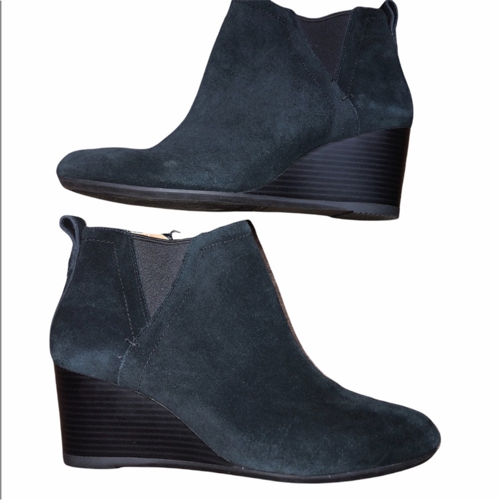 Vionic Paloma‎ size 11 black suede leather wedge bootie boots - Picture 5 of 11
